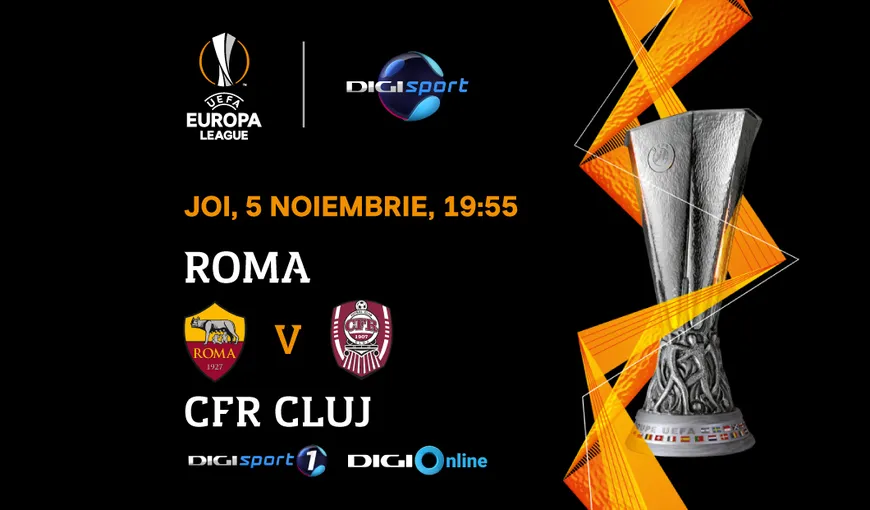 AS ROMA – CFR CLUJ 5-0. Umilinţă pentru Dan Petrescu în Europa League. Campioana României a căzut pe locul 3 în grupă
