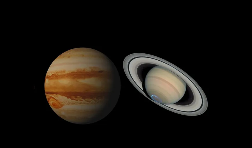 Fenomen astronomic rar, vizibil cu ochiul liber pe 21 decembrie. Jupiter şi Saturn se vor apropia şi se vor vedea ca un astru dublu