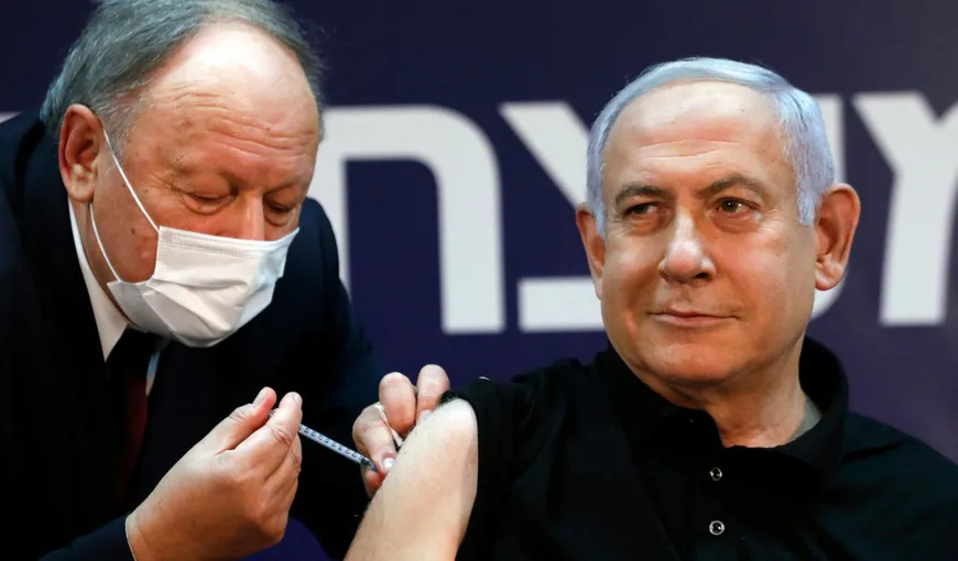 Benjamin Netanyahu este primul cetăţean israelian care s-a vaccinat contra COVID-19 VIDEO