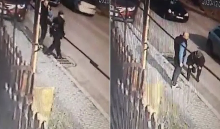 Imagini revoltătoare în Iaşi. Bătrân lovit cu picioarele în plină stradă, după un conflict verbal – VIDEO