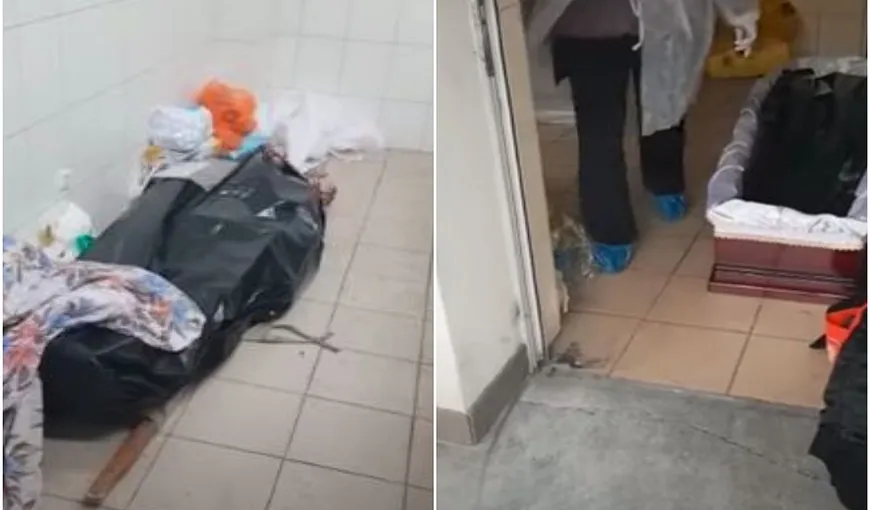 Imaginile groazei la morga spitalului din Horezu. Morții sunt ținuți în mizerie: E ca în filmele horror!