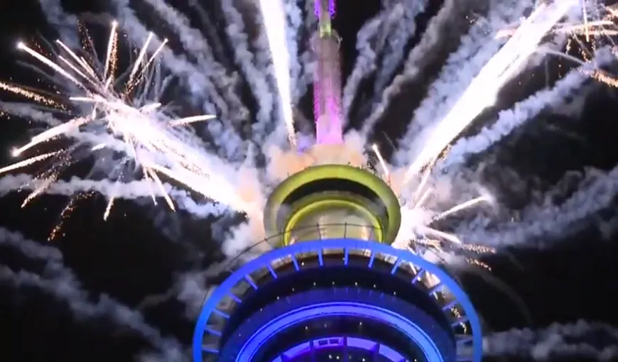 Revelion 2021. Spectacolul de artificii din Auckland a adunat mii de oameni