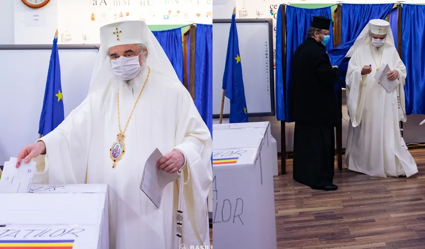 Patriarhul Daniel a votat la alegerile parlamentare. Cei prezenți în secție au primit iconițe