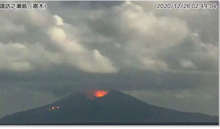 Un vulcan important a erupt în Japonia, autorităţile au ridicat nivelul de alertă. Pietrele sunt aruncate la peste 1 km de munte VIDEO