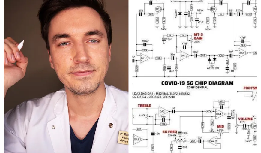 Un medic român demontează teoria conspiraţiei despre schema cipului 5G din vaccinul Pfizer