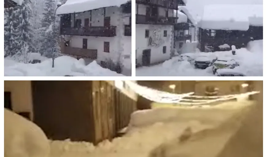 Ninsori abundente în Italia. Drumuri blocate, case şi maşini îngropate de zăpadă