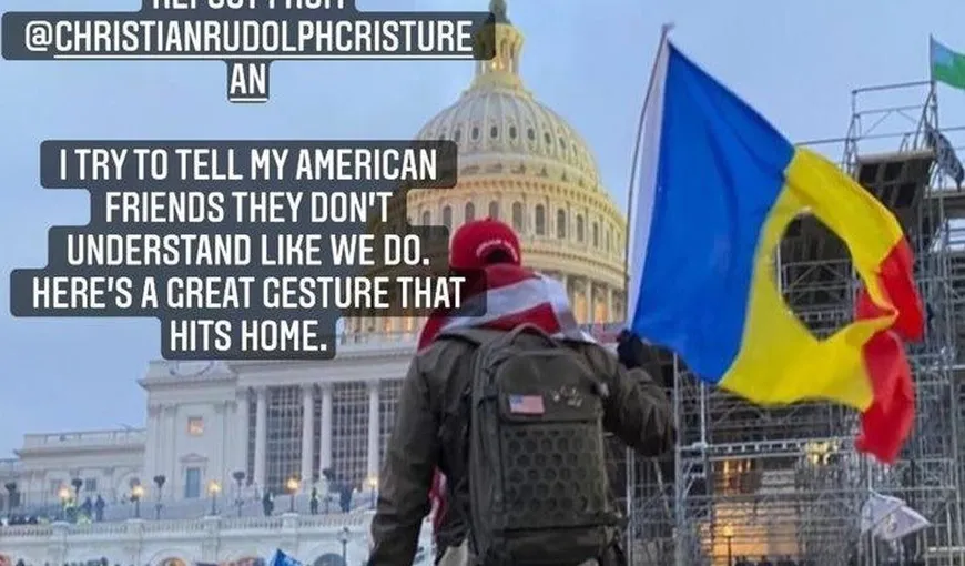 Cine e românul care a dus tricolorul în mijlocul protestelor violente de la Washington
