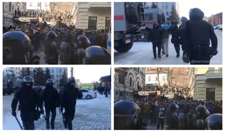 Proteste de amploare în Rusia pentru susținerea lui Aleksei Navalnîi. Peste o mie de persoane au fost arestate