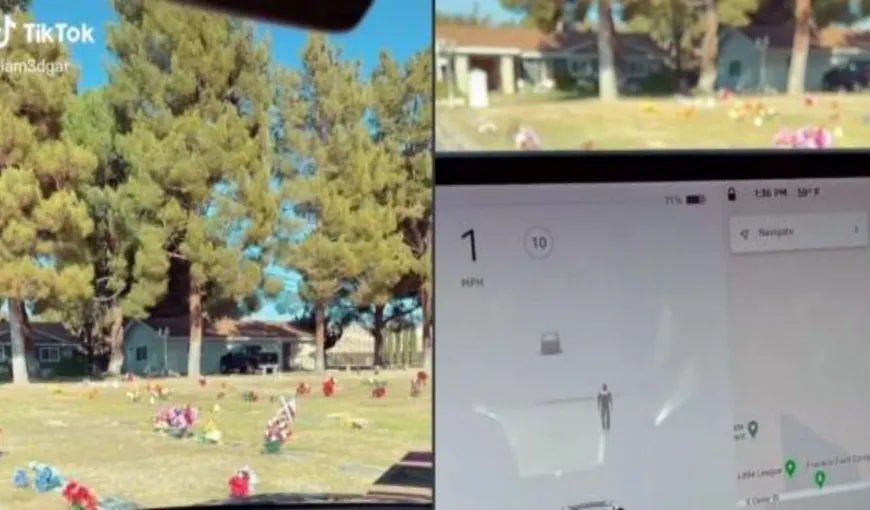 Computerul de bord al unui automobil Tesla autonom a găsit o „fantomă” într-un cimitir