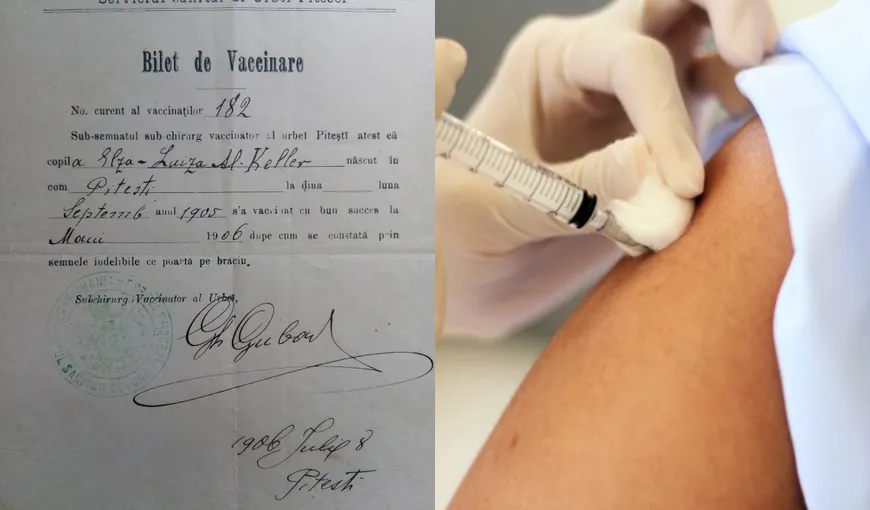 Cum arată un buletin de vaccinare din anul 1906: ” A trăit 85 de ani, în ciuda faptului că a fost vaccinată”