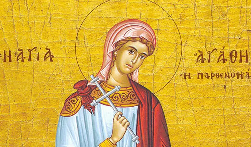 Calendar ortodox 5 februarie 2023. Sfânta Muceniţă Agata, ocrotitoarea femeilor care suferă de cancer la sân. Rugăciune grabnic ajutătoare, făcătoare de minuni