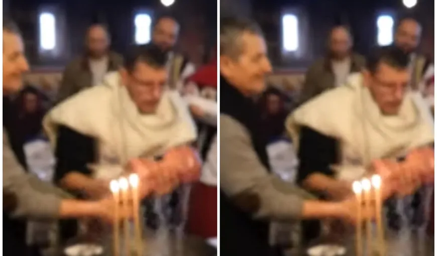 Imagini de la botezul în urma căruia bebeluşul de şase săptămâni din Suceava a murit. Greşeala preotului, uşor de identificat chiar şi de necunoscători