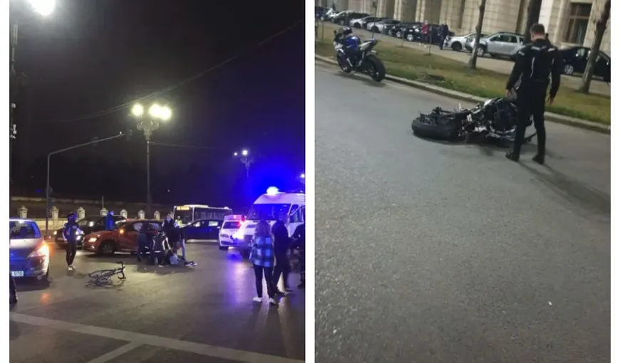 Poliţist mort într-un accident cumplit lângă Palatul Parlamentului. A intrat cu motocicleta într-o maşină