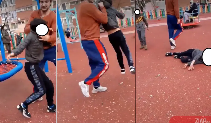 Copil din Hunedoara, trântit în parc de un părinte furios şi lăsat să zacă inconştient | VIDEO şocant