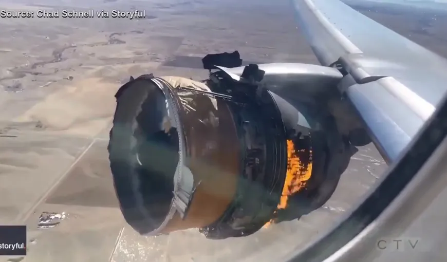 Motorul unui avion a explodat la scurt timp de la decolare. Bucăţi din aeronavă au căzut în curţile oamenilor în Denver