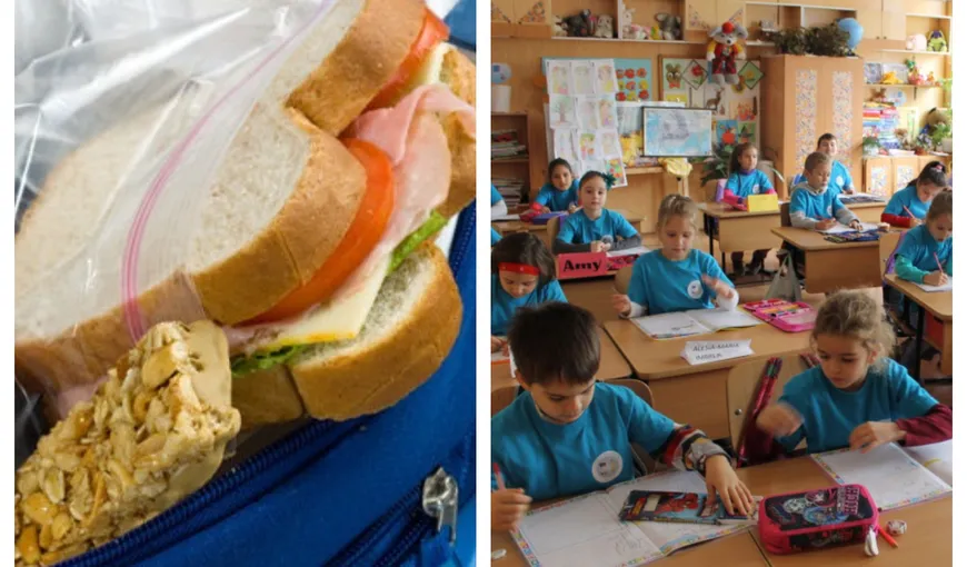 O şcoală interzice elevilor să-şi aducă pacheţel de acasă. Copiii sunt îndemnaţi să mănânce bine dimineaţa