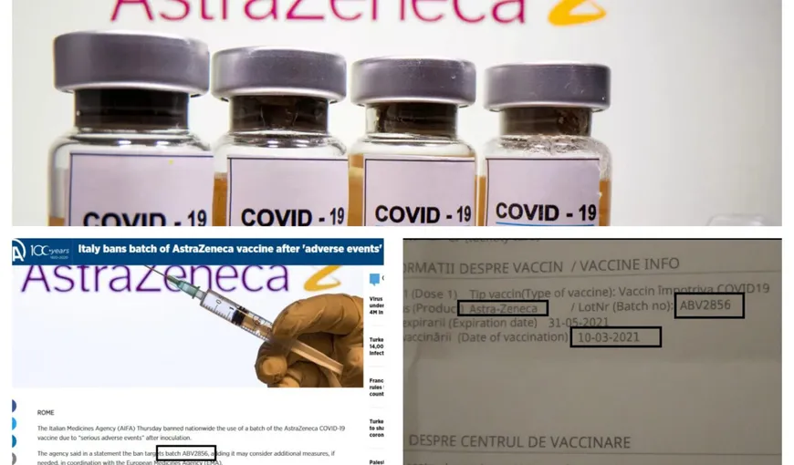 G4media.ro: România foloseşte doze AstraZeneca din lotul retras de Italia FOTO