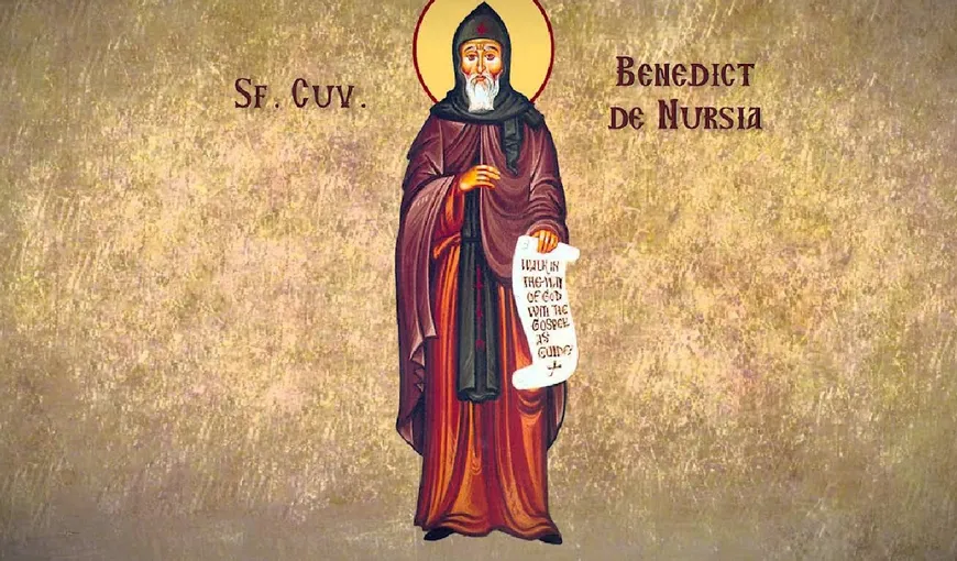 Calendar ortodox 14 martie 2021. Sfântul Benedict din Nursia îţi dă puterea de a trece peste greutăţile vieţii