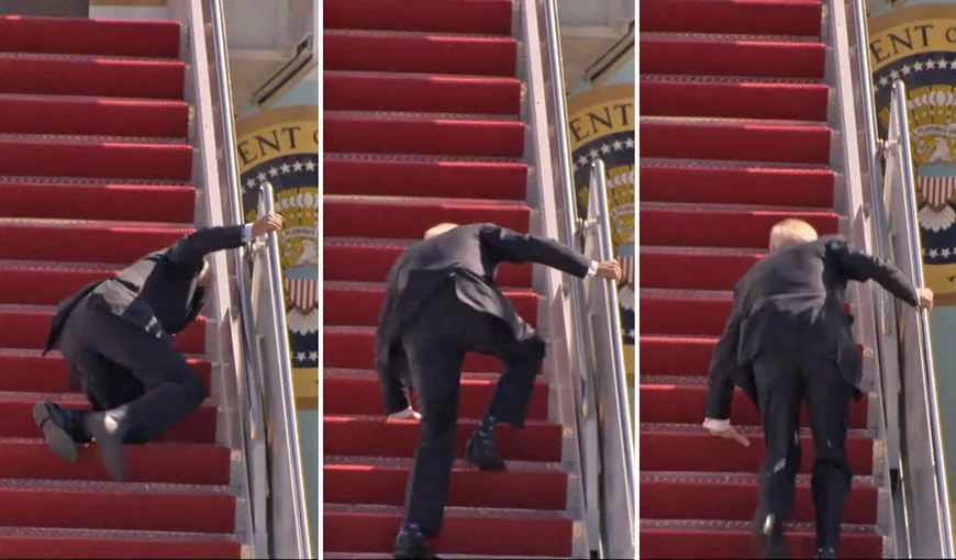 Cum se simte Joe Biden după ce a căzut pe scară în timp ce urca la bodrul Air Force One