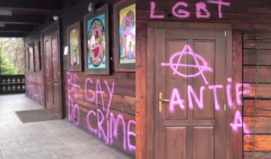 Biserica din Parcul IOR a fost vandalizată cu graffiti. Purtătorul de cuvânt al Patriarhiei dă vina pe comunitatea LGBT: „Expectorează mesaje groteşti”
