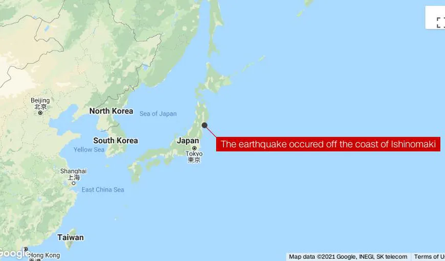 Cutremur cu magnitudine 7,2 în Japonia. A fost emisă alertă de tsunami