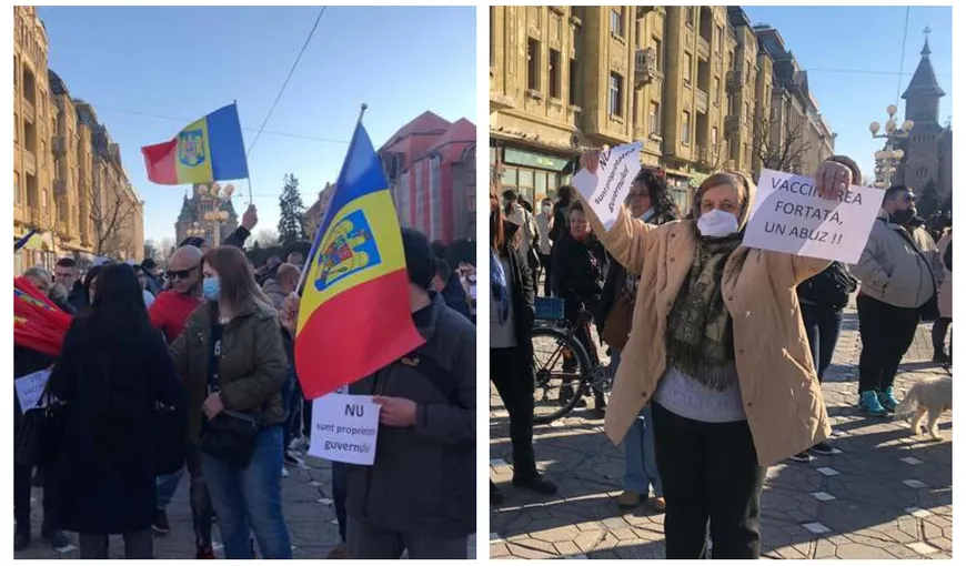 Val de proteste în ţară. Românii s-au săturat de restricţii. În Timişoara, au dat foc la măşti pe stradă VIDEO