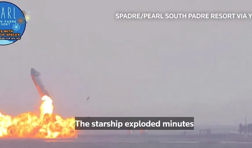 Un prototip al unei rachetei SpaceX a explodat la sol, la câteva minute de la aterizare