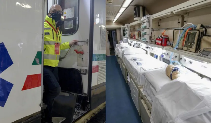 Primul tren ATI-COVID din lume! Cum poate ajuta la diminuarea presiunii din spitale