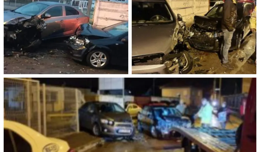 Un şofer drogat şi cu permisul suspendat a distrus 12 maşini. Scene şocante într-o parcare din Braşov