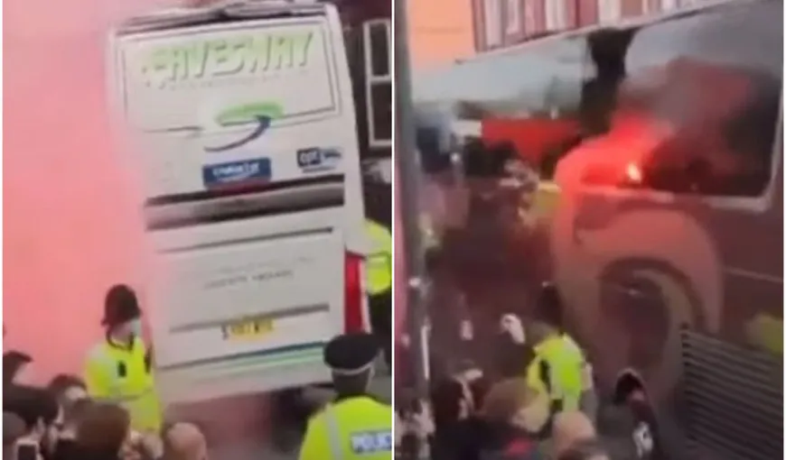 Autocarul echipei Real Madrid, atacat de fani în drum spre stadion: Condamnăm fără echivoc acţiunile care au dus la acest incident – VIDEO