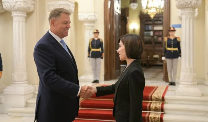 Klaus Iohannis, întâlnire cu Maia Sandu la Palatul Cotroceni. Preşedintele Republicii Moldova, întâlnire şi cu Florin Cîţu