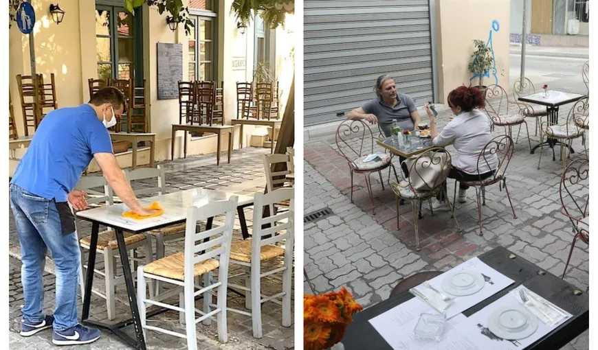 Grecia redeschide terasele cafenelelor şi restaurantelor pentru a relansa economia. Care sunt condiţiile