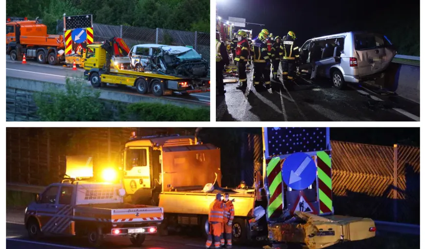Microbuz plin cu români, accident cumplit în Austria. Două persoane au murit pe loc
