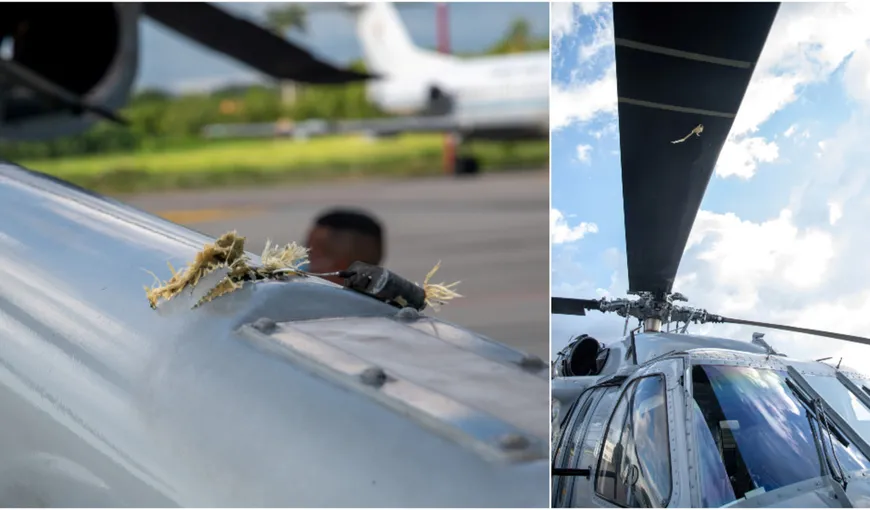 Elicopterul care îl transporta pe preşedintele Columbiei a fost lovit de gloanţe într-un atac VIDEO