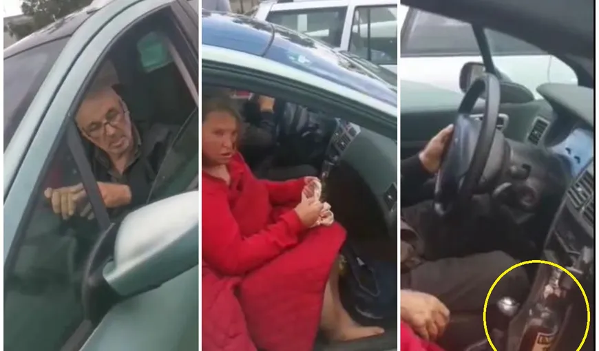 Şofer din Botoşani prins beat la volan alături de o femeie îmbrăcată sumar. Imagini cum rar îţi este dat să vezi VIDEO