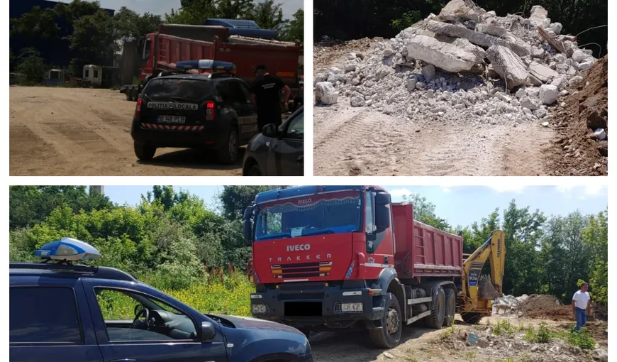 Amendă de 30.000 de lei pentru un bărbat care arunca deşeuri la marginea Bucureştiului. Poliţiştii i-au confiscat maşina