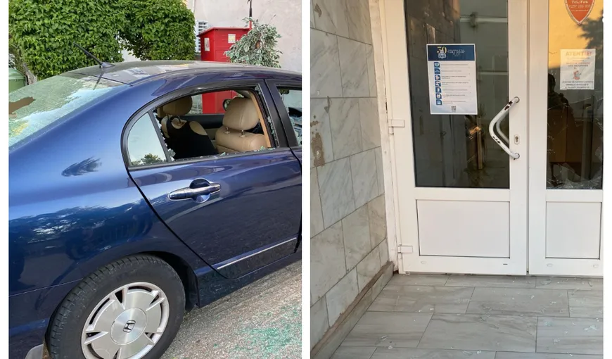 Scandal la Spitalul Judeţean Arad. Poliţist rănit de un bărbat care a forțat ușa de la Medicină Legală, după ce a vandalizat maşinile din zonă