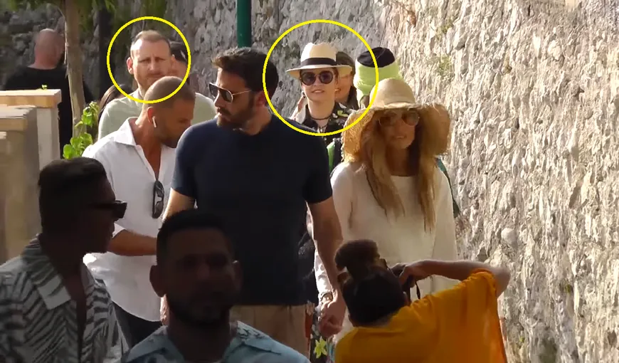 Andreea Marin şi iubitul ei, surprinşi alături de Jennifer Lopez și Ben Affleck pe străzile din Capri. VIDEO