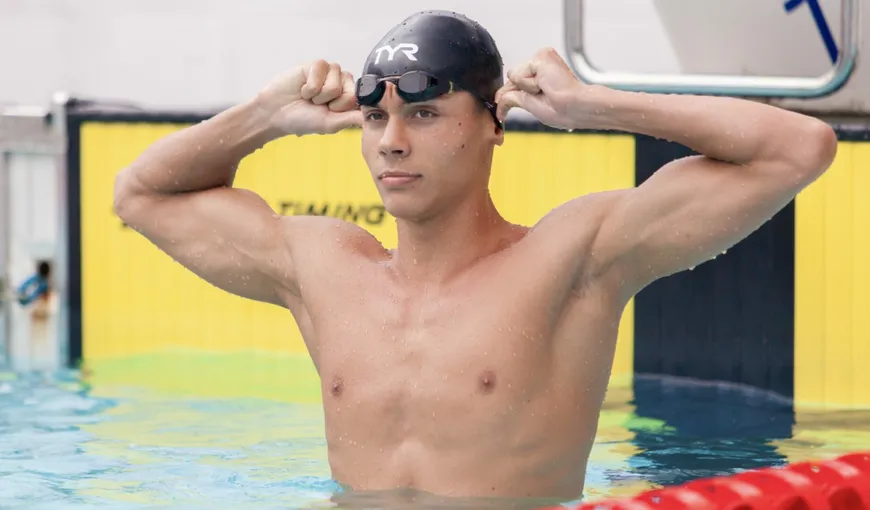 JO 2020, înot: David Popovici, fenomenul înotului românesc, locul 7 în finala de la 100 metri liber de la Tokyo