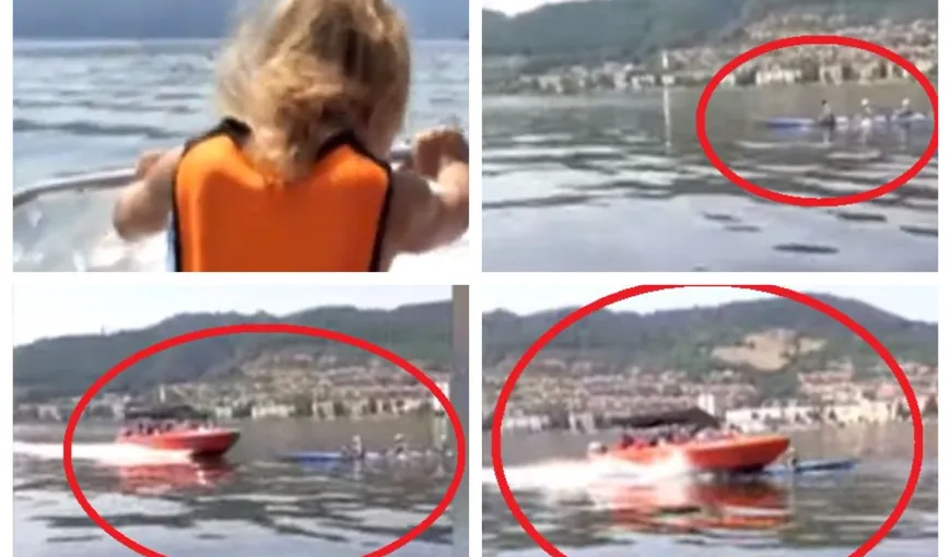 Caiac cu 4 copii lovit în plin de o șalupă pe Dunăre la Orșova. Imagini șocante!