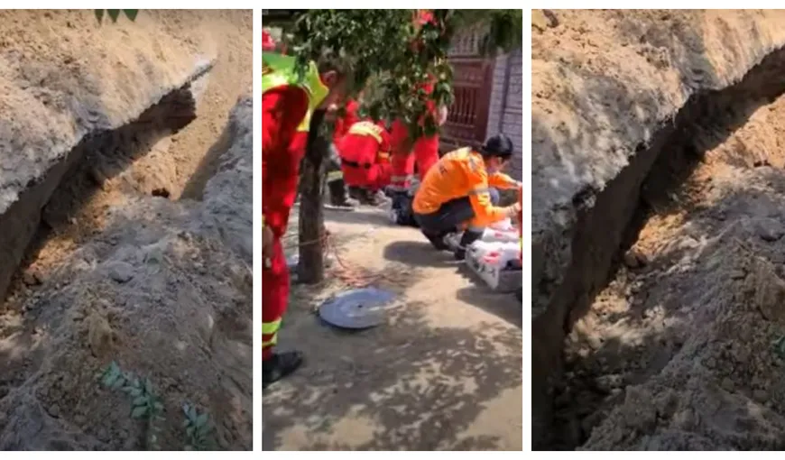 Tragedie în județul Dolj! Muncitor prins sub pământul surpat în şanţul la care lucra