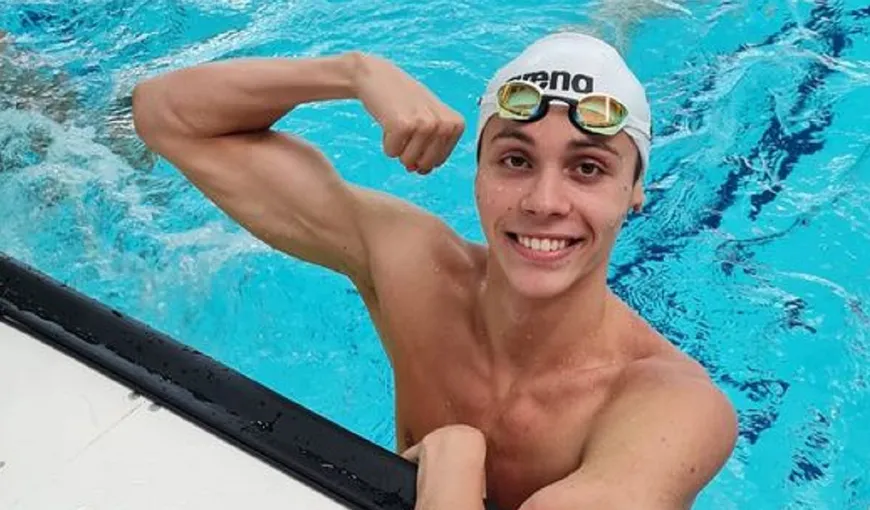 Înotătorul David Popovici a obţinut aur şi nou record mondial la 100 metri liber la Campionatul European de Juniori