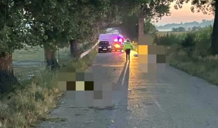 Accident grav în Vrancea: Trei tineri, de 14, 18 şi 19 ani, au murit după ce maşina s-a lovit de un copac