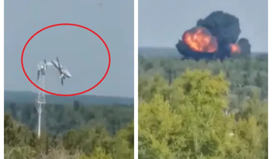 Un avion a luat foc în zbor şi s-a prăbuşit. Imagini şocante cu momentul impactului