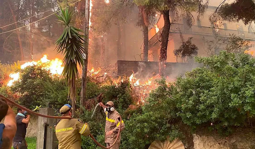 Grecia: Aproape 100.000 de hectare distruse de flăcări în două săptămâni VIDEO
