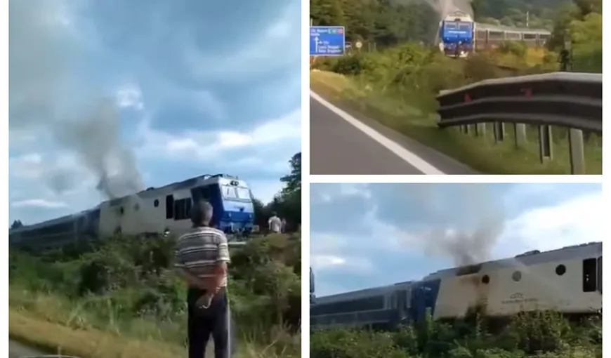 Un tren cu pasageri a luat foc în judeţul Cluj. Ce spun reprezentanţii CFR Călători