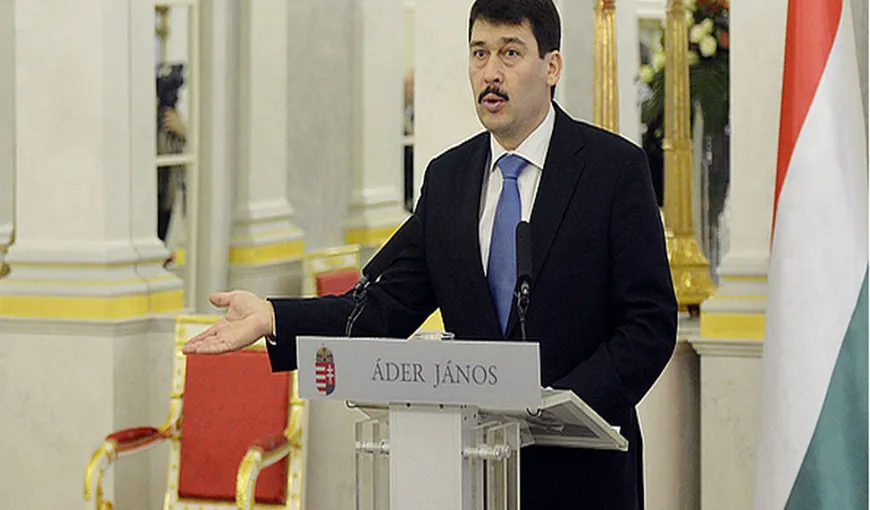 Preşedintele Ungariei face acuzaţii grave. Jansen Ader compară anexarea Crimeei de Rusia cu Tratatul de Trianon: Au fost luate două treimi din teritoriul şi populaţia ţării