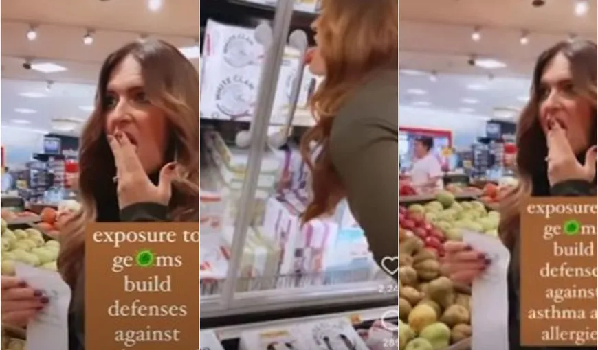 Bloggeriţă antivaccin, interzisă pe Instagram după ce a lins un cărucior în supermarket. Videoclipul a făcut furori pe reţelele de socializare – VIDEO
