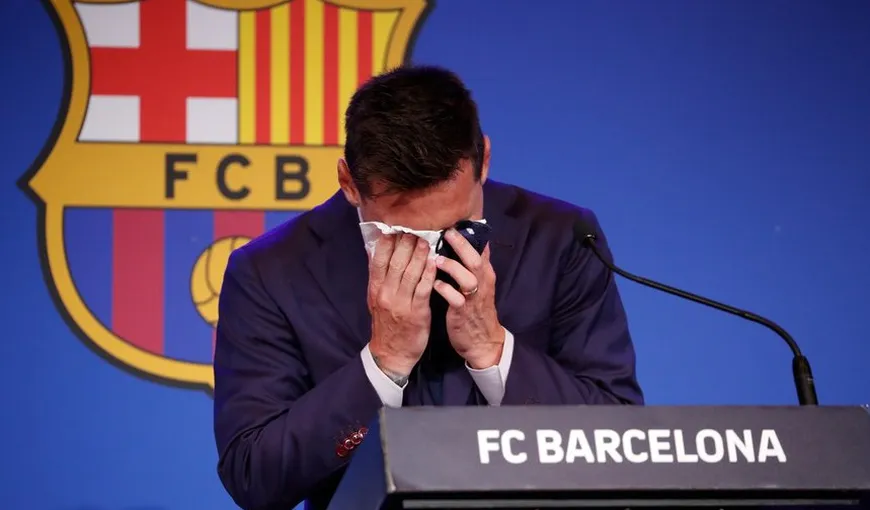 Lionel Messi, în lacrimi la despărţirea de FC Barcelona. „Toată viaţa mea a fost aici” VIDEO