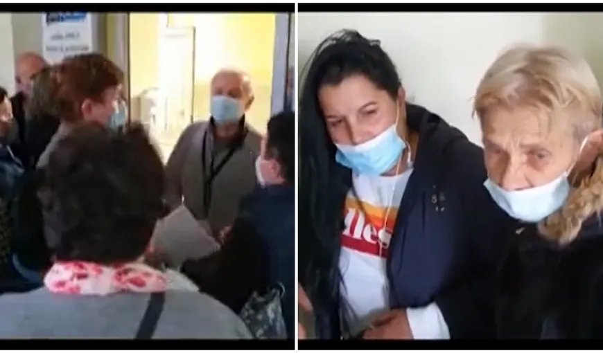 Scene dramatice la Spitalul Județean Timiș. Zeci de oameni ținuți la ușă. Cei vaccinați au avut prioritate VIDEO